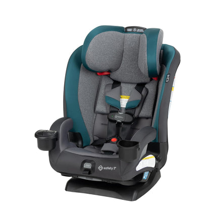 Safety 1st EverSlim 4-in-1 Convertible Car Seat, SecureTech Chest Clip, Ultra-Slim, 4-Mode Infant to Booster, Baby Car Seat, 5-100 lbs, Memory Foam, Office Space