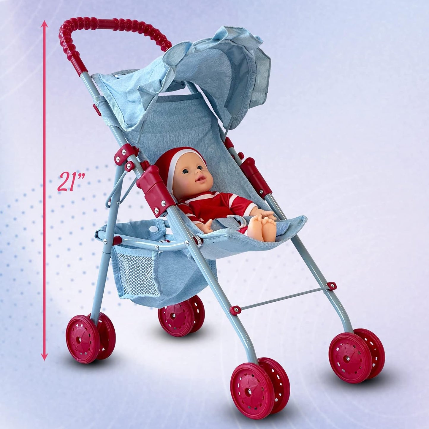 My First Doll Stroller Denim for Baby Doll