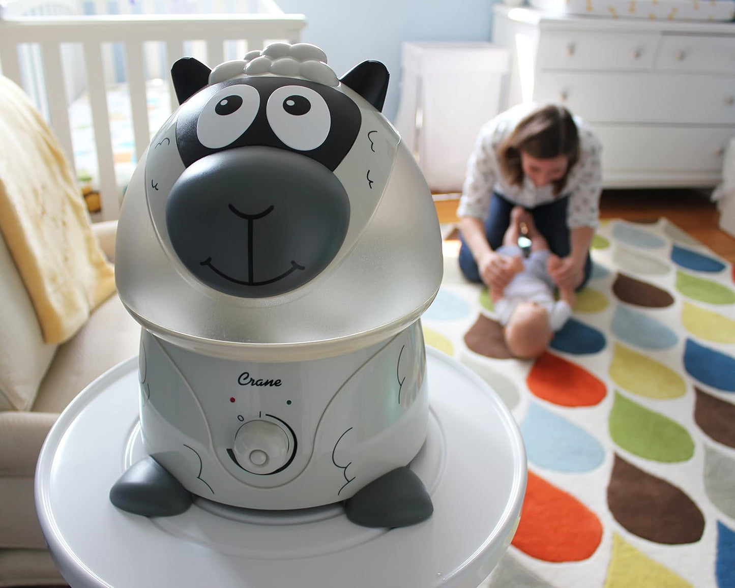 Crane Cute Animal Humidifier for Kids Bedroom and Nursery, Ultrasonic Cool Mist, 1 Gallon, Auto Shut Off, Cool Mist Humidifier