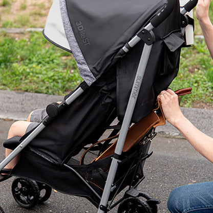 Summer Infant Ingenuity 3Dlite Convenience Stroller,Jet Black–Lightweight Stroller with Aluminum Frame,Large Seat Area, 4 Position Recline, Extra Large Storage Basket– Infant Stroller for Travel&More