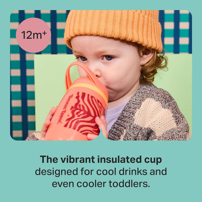Tommee Tippee Insulated 9oz Sporty Spout Toddler Water Bottle, No Spill, Sippy Cups for Toddlers 1-3, Two-Piece Valve Helps Stop Spills, Green & Teal, BPA Free, Pack of 2
