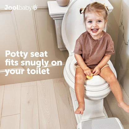 Jool Baby 3-Piece Potty Training Kit - Includes Toddler Potty Chair, Potty Seat for Toilet & Step Stool