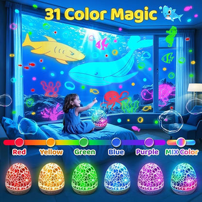 Sensory Lights Kids Sound Machine Night Light Projector Sensory Toys for Kids with Autism Toys for Boys 3-10 Boys Toys | 15 White Noise 3D Films 31Colors Night Light for Kids, Baby Gifts for Boy