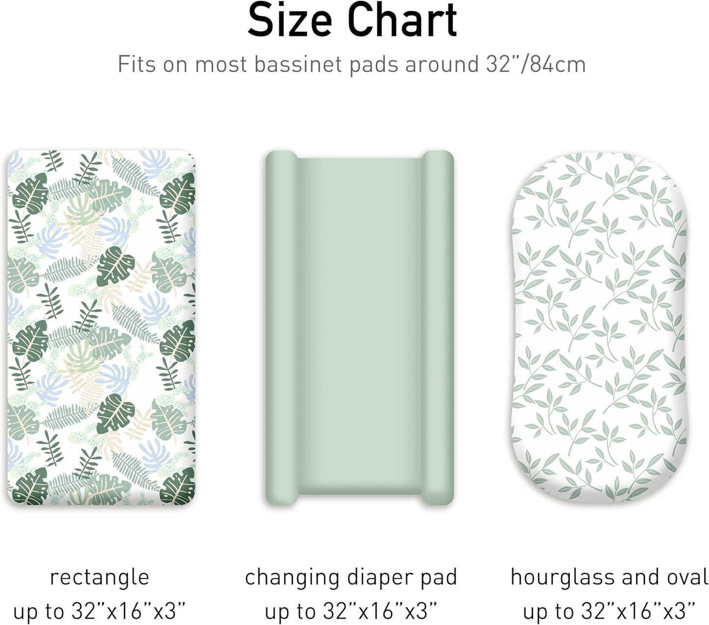 Bedside Sleeper Bassinet Fitted Sheets 20 x 33, 3 Pack Baby Delight Beside Me Dreamer,Babybond,Jimglo,koola,cowiewie,fodoss, Dream On Me Baby Square Bassinet, Pink Animal