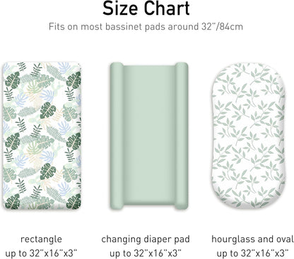 Bedside Sleeper Bassinet Fitted Sheets 20 x 33, 3 Pack Baby Delight Beside Me Dreamer,Babybond,Jimglo,koola,cowiewie,fodoss, Dream On Me Baby Square Bassinet, Pink Animal
