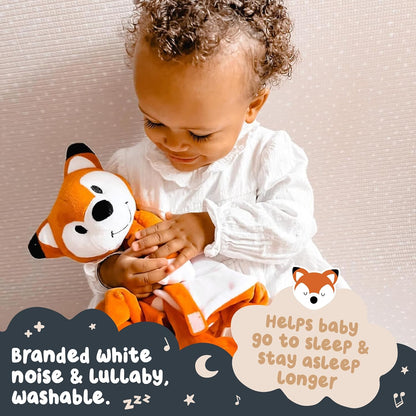 Riff Raff Baby Sleep Toy Soother - Musical Plush Fox with White Noise & Lullaby - Lovey Security Blanket for Newborns & Infants