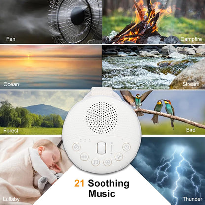 White Noise Machine: Portable Sound Machine with Soft Night Light for Baby & Adults | Sound Machine for Sleep with 3-Timer, 21 Soothing Sounds Nursery Clear and High Sound Quality & Travel Safety Lock