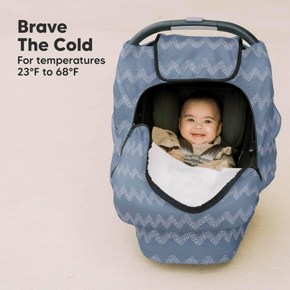 KeaBabies Winter Car Seat Cover Baby, Newborn - Universal Fit Infant Carseat Covers Baby Girl, Boy, Breathable, Lightweight Blanket, Easy to Use Stroller Canopy, Rain, Wind, Sun Shade (Laurel)
