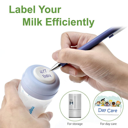 Maymom Wide-Mouth Milk Storage Feeding Collection Bottle with Nipple, Dome Cap, Bottle Top, SureSeal Sealing Disk; Compatible with Spectra Pump/Motif Luna; 5 pc (4.7Oz/140mL)