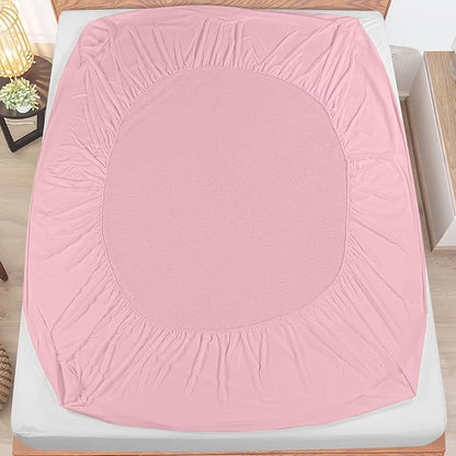 Utopia Bedding Waterproof Mattress Protector, Premium Terry Mattress Cover 200 GSM, Breathable, Fitted Style with Stretchable Pockets (Pink, Crib)