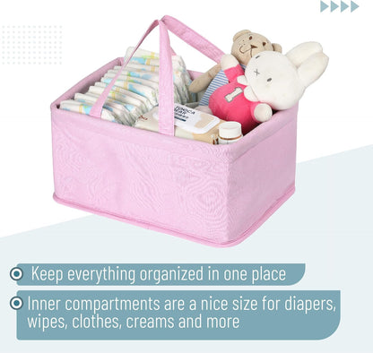 Mr. Pen- Baby Diaper Caddy Organizer, Blue, Baby Caddy Organizer with Handle, Compact Size, Collapsible & Portable