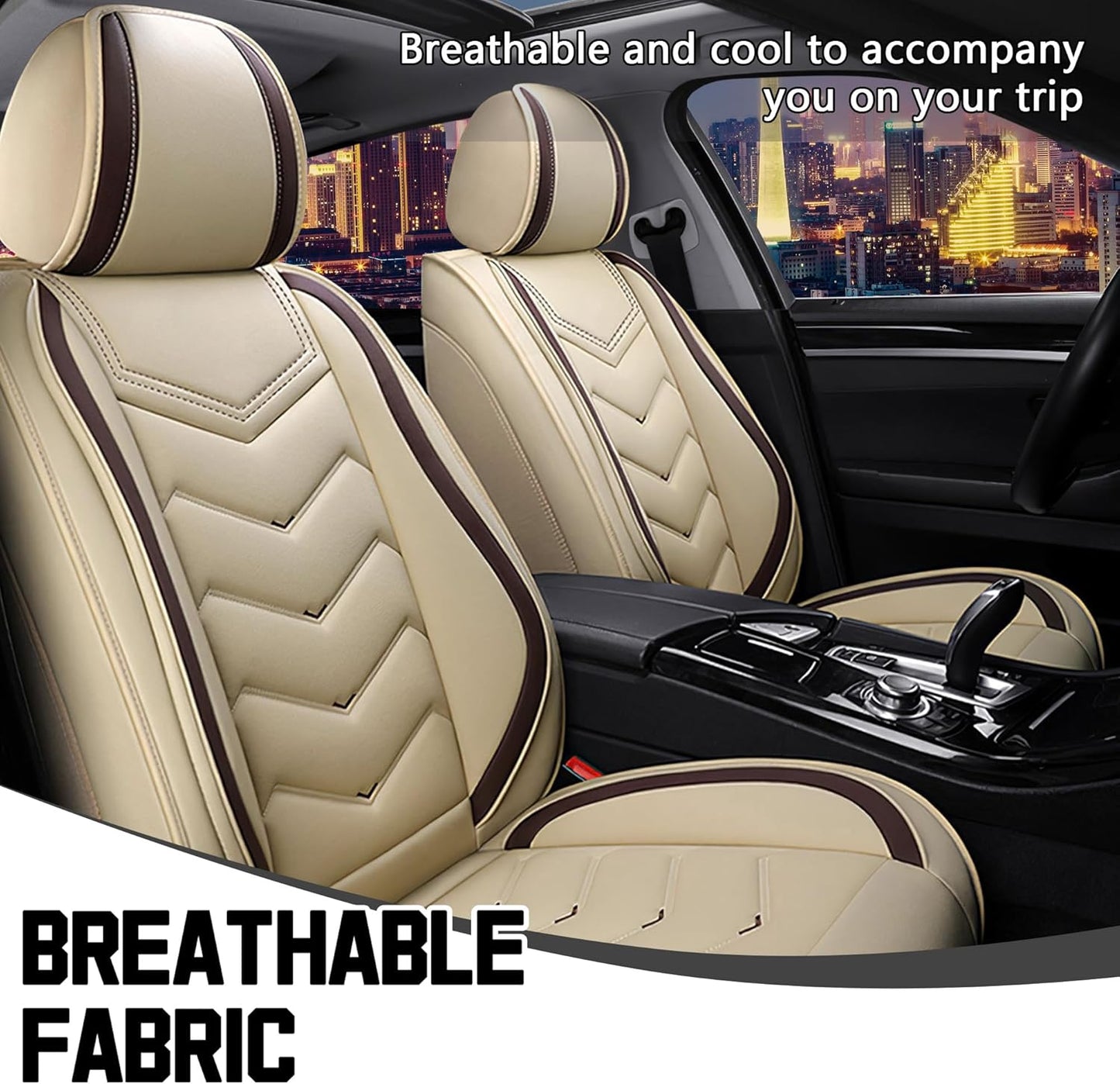 CTDS Car Seat Covers for MINI Convertible 2013-2026, Stylish Sport Seat Covers, Premium Nappa Leather Car Seat Cover. Automobile Seat Covers Sets.(Luxury 5 Seats/Beige)