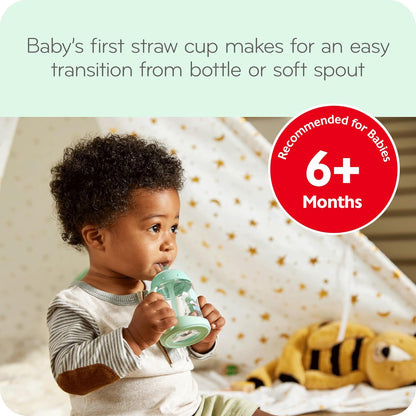 NUK Learner Straw Cup, 10oz, 2-Pack - Toddler Sippy Cup with Soft Straw for Easy Drinking, Suitable for Ages 8 Months and Up, Timeless Collection
