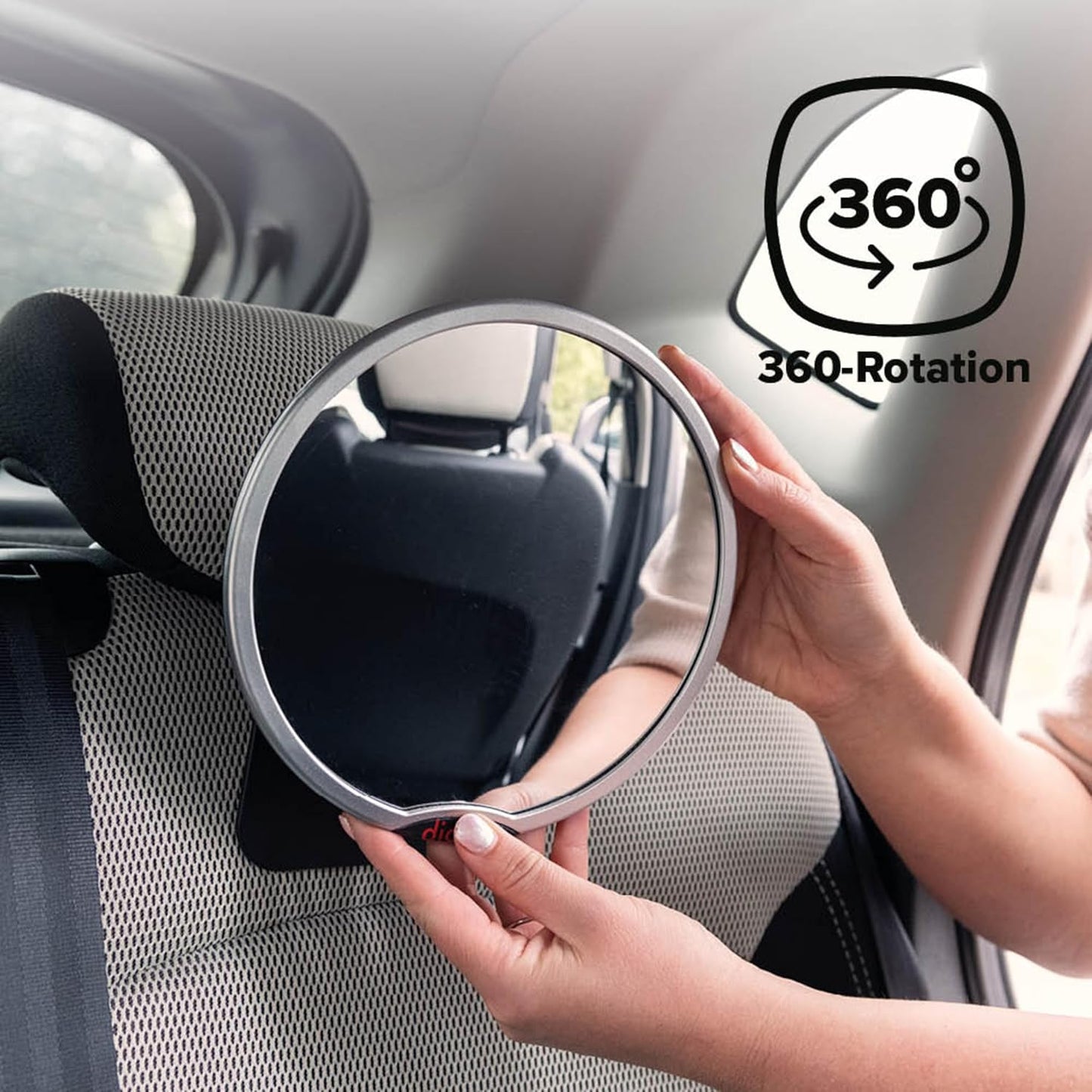 Diono Baby Car Mirror 2 Pack, Includes Safety Car Seat Mirror for Rear Facing Infant & See Me Too Rear View Baby Mirror Both Fully Adjustable with Wide Crystal Clear View, Shatterproof, Crash Tested