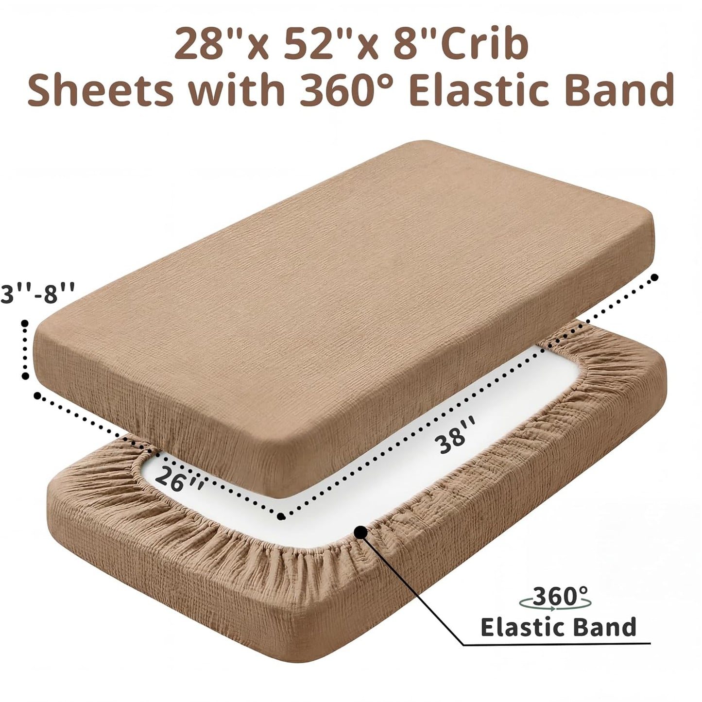 Muslin Bassinet Sheet Compatible with Maxi-COSI Iora & Iora Air Bedside Sleeper - 100% Cotton Rectangular Mattress Pad Cover (33"x20"), Breathable & Soft, Boho (1 Pack Blue)