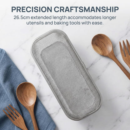Stainless Steel Dishwasher Basket for Utensils - 18/8 Food-Grade, Custom Fit Size Secure Hold Design Prevents Slipping | Food-Grade Metal & 10-Mesh Drying Tech