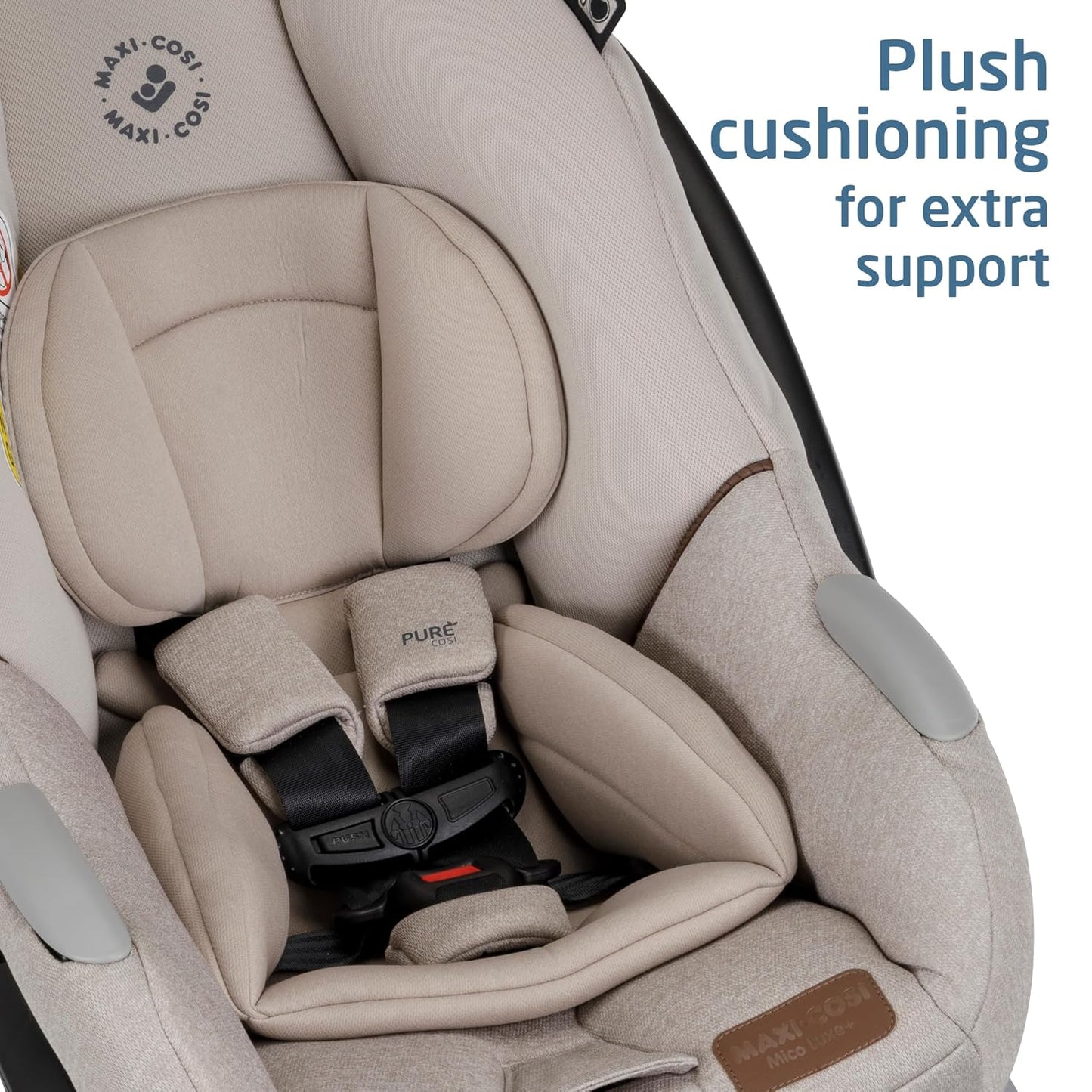 Maxi-Cosi Mico Luxe+ Baby Car Seat: Infant Car Seat with Base and Versatile Baby Carrier Seat Functionality, Essential Green