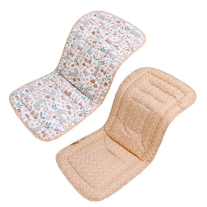 Baby Stroller Cushion,Infant Car Seat Insert-Reversible Universal Breathable and Soft Newborn seat Liner for Stroller,100% Cotton Seat Pad Liner for Newborns-34x78cm,1 Pack(Rabbit)