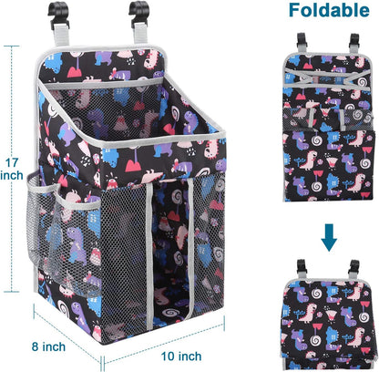 Accmor Hanging Baby Diaper Caddy Organizer, Diaper Stacker, Baby Crib Hanging Classified Storage Bag Organizer for Changing Table, Crib, Playard or Wall & Nursery Organization, Grey