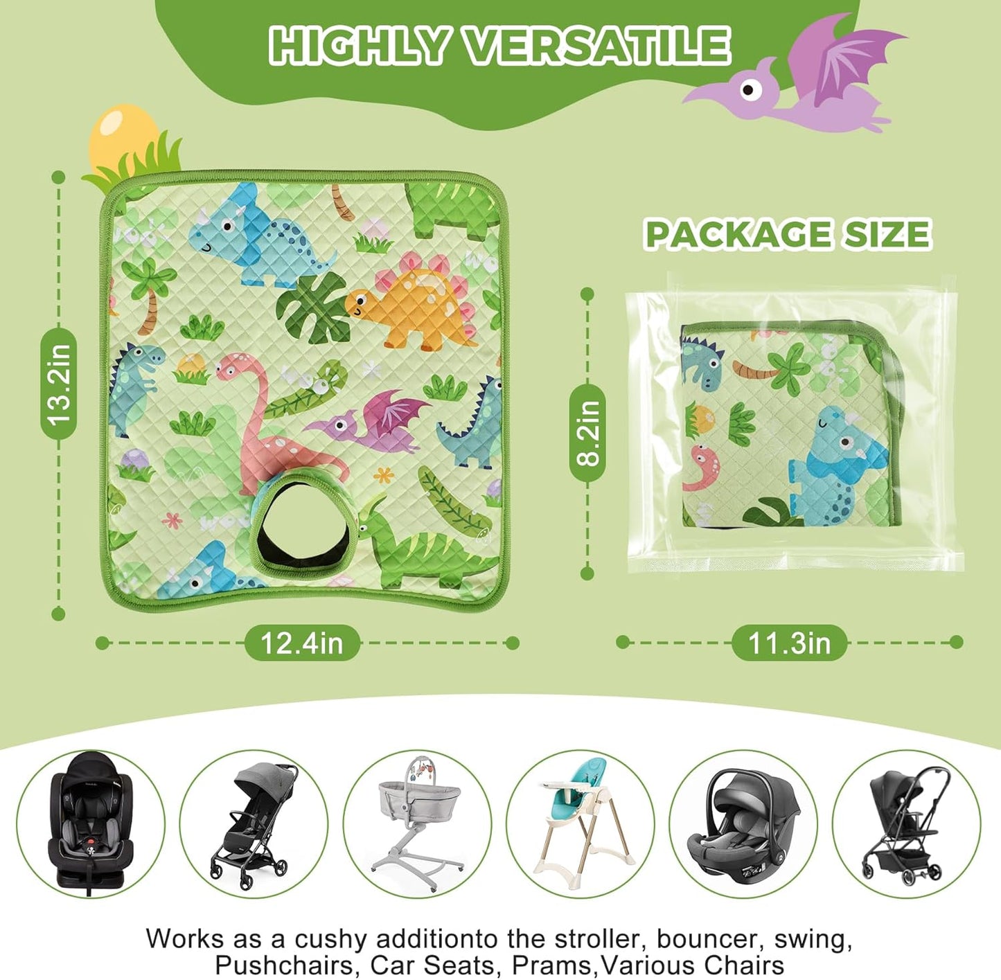 Car Seat Protector for Potty Training, 2 Pack Waterproof CarSeat Liner Toilet Training for Baby Infant Toddler, Dry Seat Piddle Pads Cover for Strollers (Gray)
