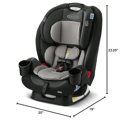 Graco® TriRide 3-in-1 Reclining Car Seat, Clybourne - Rear & Forward Facing Car Seat, Highback Booster, Adjustable Headrest