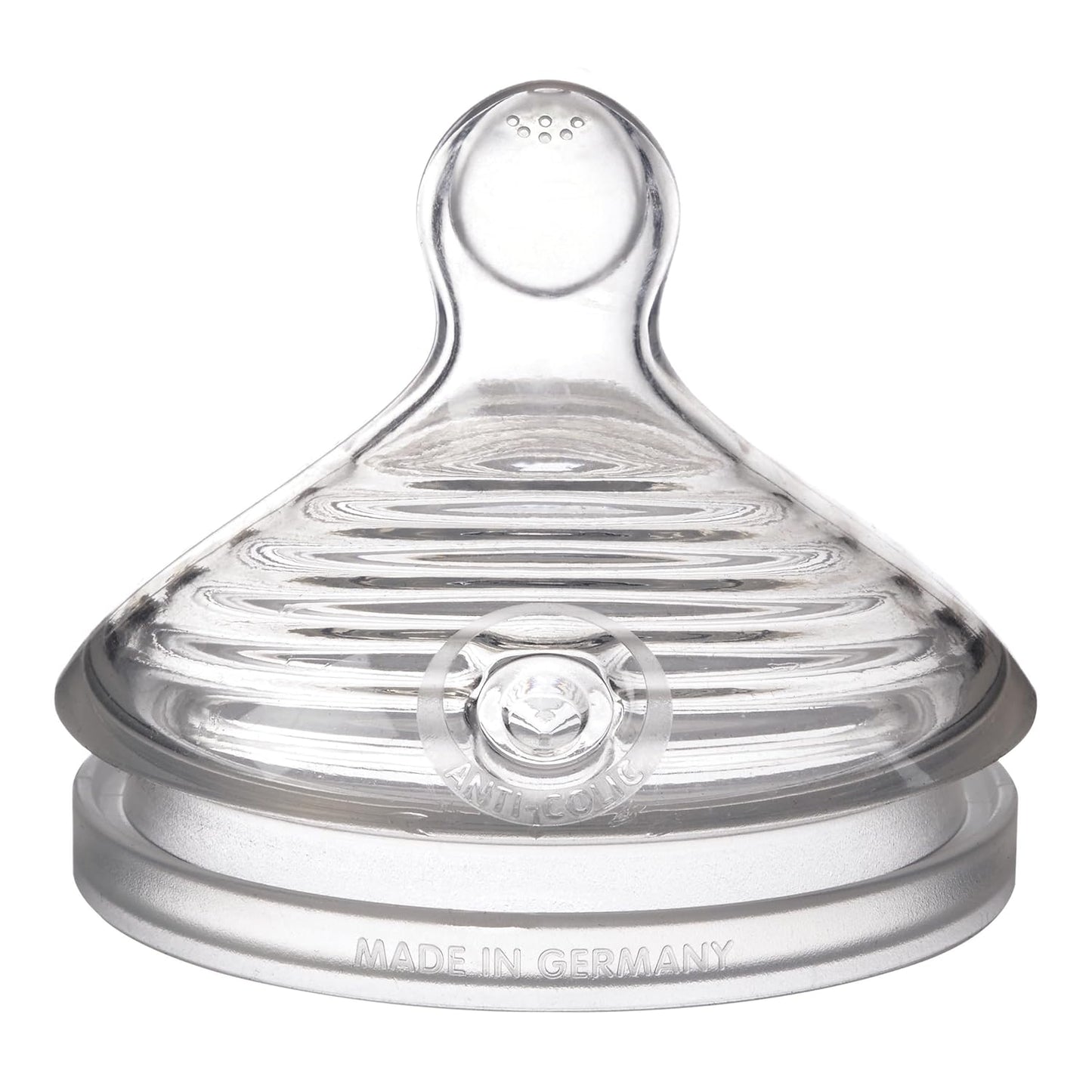 NUK Simply Natural Baby Bottle Nipples - Slow Flow, Silicone, Extra Soft, Anti-Colic Air System, BPA-Free, Pack of 2