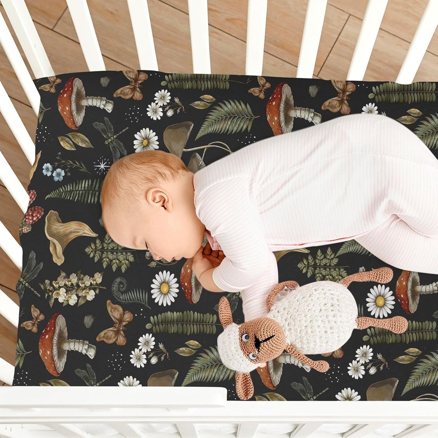 Fitted Crib Sheets Turtle Sea Horse Stretchy Portable Playard Sheets for Baby Toddler, Breathable Soft Mini Crib Mattress 39 x 27 in for Boys and Girls