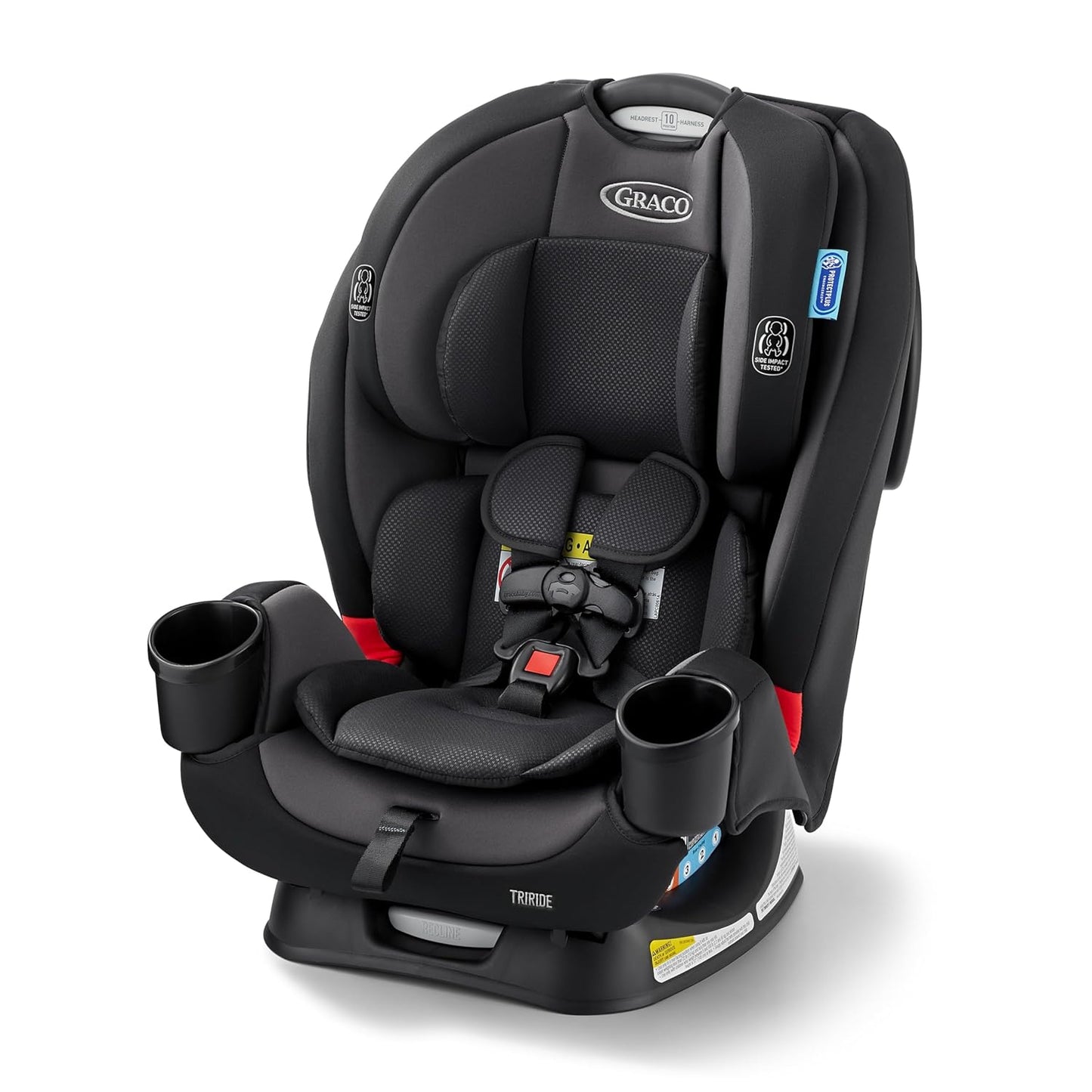 Graco® TriRide 3-in-1 Reclining Car Seat, Clybourne - Rear & Forward Facing Car Seat, Highback Booster, Adjustable Headrest
