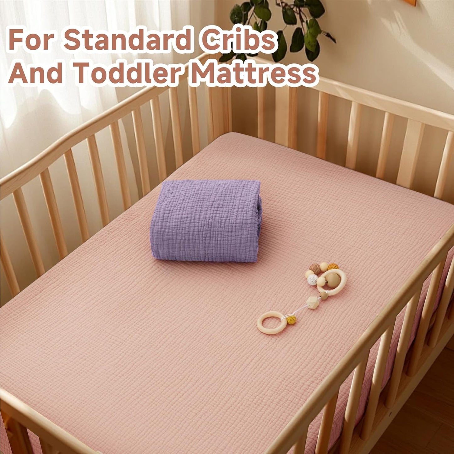Muslin Bassinet Sheet Compatible with Maxi-COSI Iora & Iora Air Bedside Sleeper - 100% Cotton Rectangular Mattress Pad Cover (33"x20"), Breathable & Soft, Boho (1 Pack Blue)