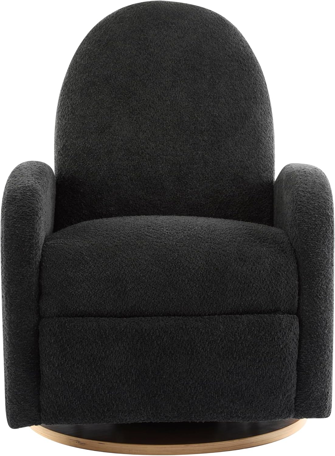 Merax Boucle 360 Swivel & Glider Recliner Chair, Soft Bedroom Sofa Chair with with Thicker Seat Cushion, Modern Home Theater Seating for Living Room Almond