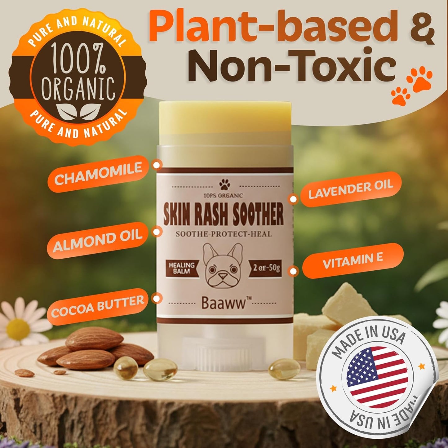 Dog Irritated Skin Relief - Hot Spot Soother Skin Treatment Moisturizer, Anti-Itch & Allergy Dog Lotion, All-Natural Rash Cream for Canines - Soothing Relief for Dry & Itchy Coat - Balm 2 oz