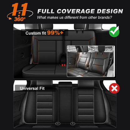 AOMSAZTO Seat Covers for Ford Mustang Coupe 2015 2016 2017 2018 2019 2020 2021 2022 2023 2024 2025 2026, Custom Fit Full Set Faux Leather (New Red)