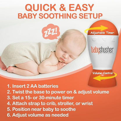 Baby Shusher Portable Sleep Sound Machine – Gift Box Edition, Travel Friendly Baby Soother, Ideal for Baby Showers & Registries