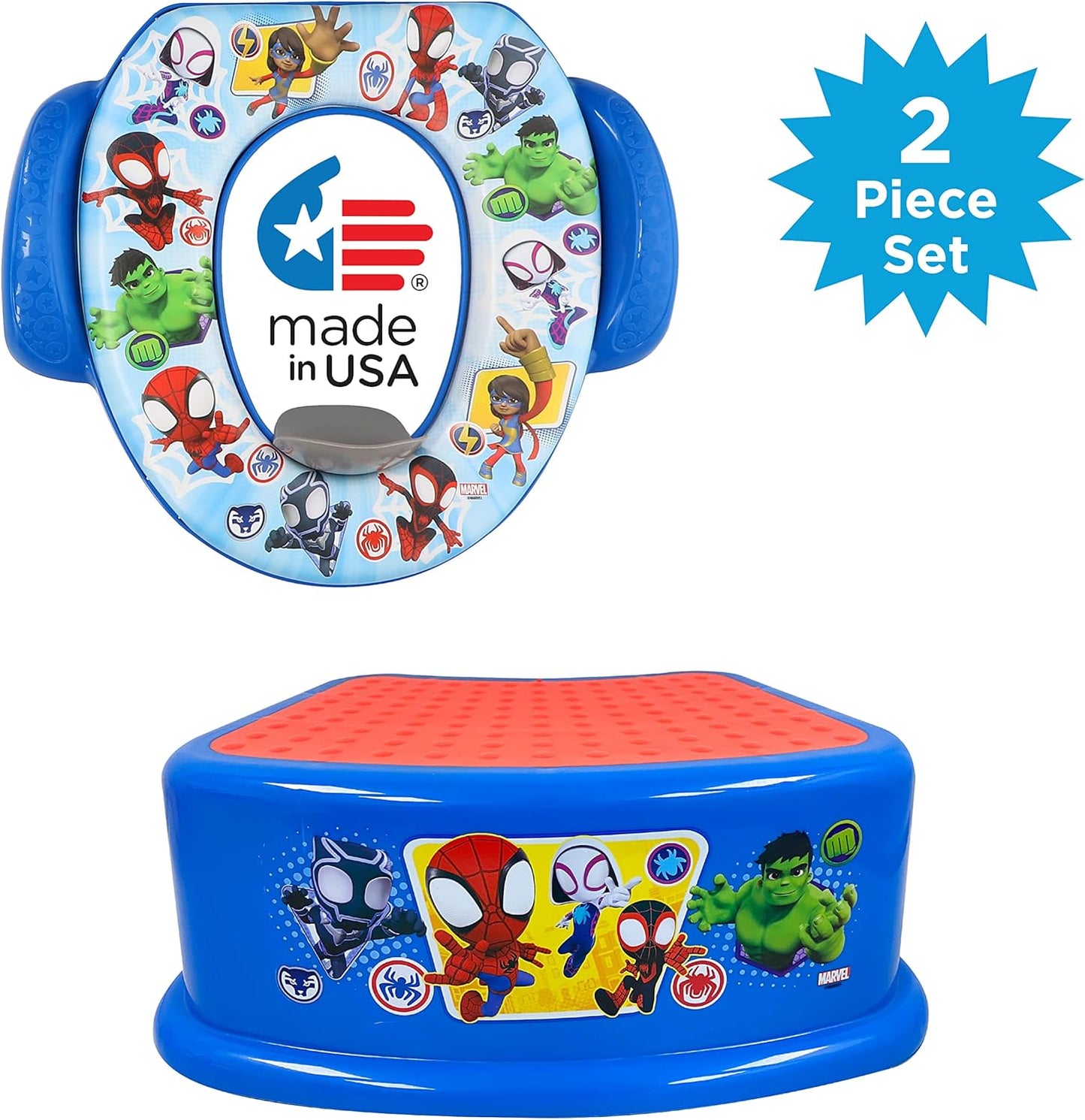 Pinkfong Baby Shark 2 Piece Essential Potty Training Set - Soft Cushion, Baby Potty Training, Safe, Easy to Clean, Step Stool