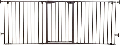 Dreambaby Newport Adapta Baby Gate - Use at Top or Bottom of Stairs - for Straight, Angled or Irregular Shaped Openings (Brown)