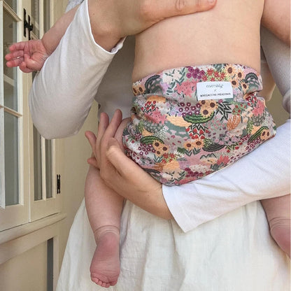 Esembly Cloth Diaper Cover - Reusable Swim Diaper, Waterproof, Breathable - Adjustable Outer Layer Over Absorbent Inner for Blowout Protection - Sea Glass, Size 2 (18-35lbs)