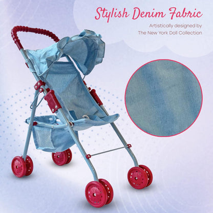 My First Doll Stroller Denim for Baby Doll