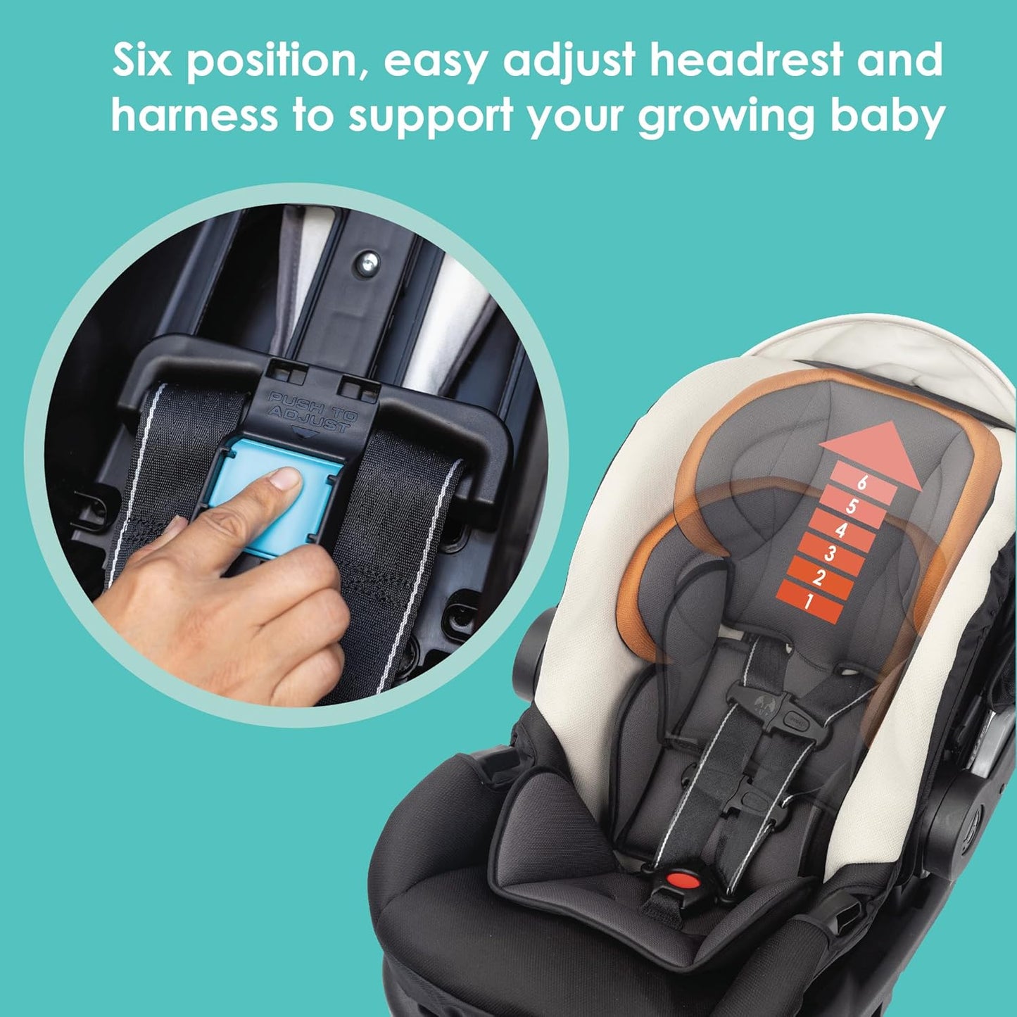 Baby Trend Tango PRO Travel System with Secure-Lift Infant Car Seat, Dash Black