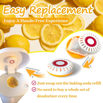PurifyLogix Lemon-Scented Deodorizer Packs for Baby Puck Cartridge, Odor Absorber Refills Compatible with Munchkin Step and Pail Diaper Pails, 12 PCS (For 3.5" Cartridge)