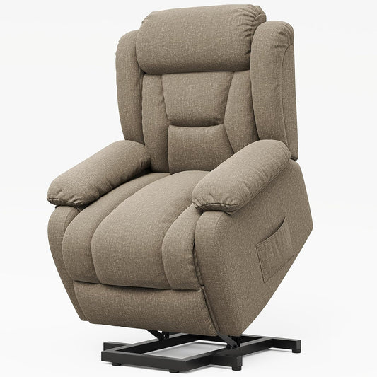 Amopatio Swivel Glider Recliner for Indoor, Nursery Rocker Chair Upholstered Single Sofa with Side Pockets and Footrest for Living Room Bedroom