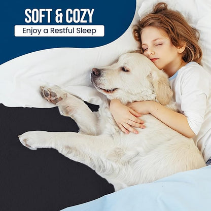 Twin Size Mattress Protector Waterproof, Premium 200 GSM Terry Mattress Cover, Soft & Breathable Bed Cover, Fitted Sheet Style Stretchable Deep Pockets 15" by Utopia Bedding (Black)