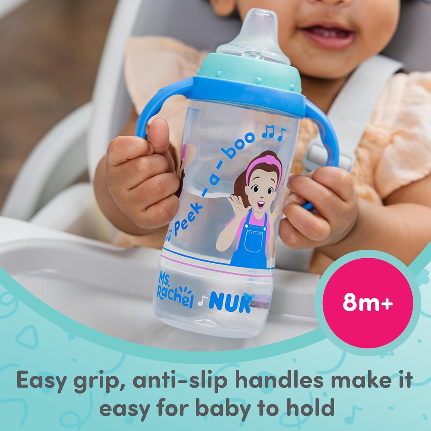 NUK Mickey Mouse Large Learner Cup 10oz 2pk – BPA Free, Spill Proof Sippy Cup