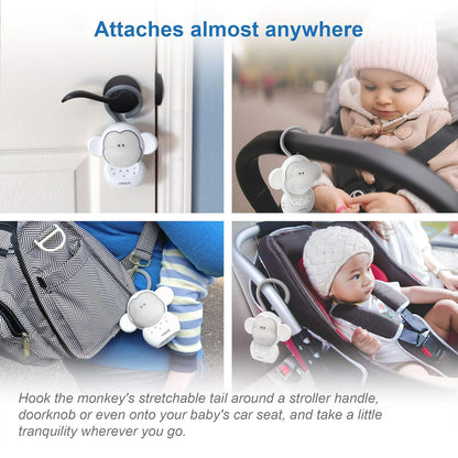 VTech Communications BC8211 Myla The Monkey Baby Sleep Soother with a White Noise Sound Machine Featuring 5 Soft Ambient Sounds, 5 Calming Melodies & Soft-Glow Night Light, 1 Count (Pack of 1)
