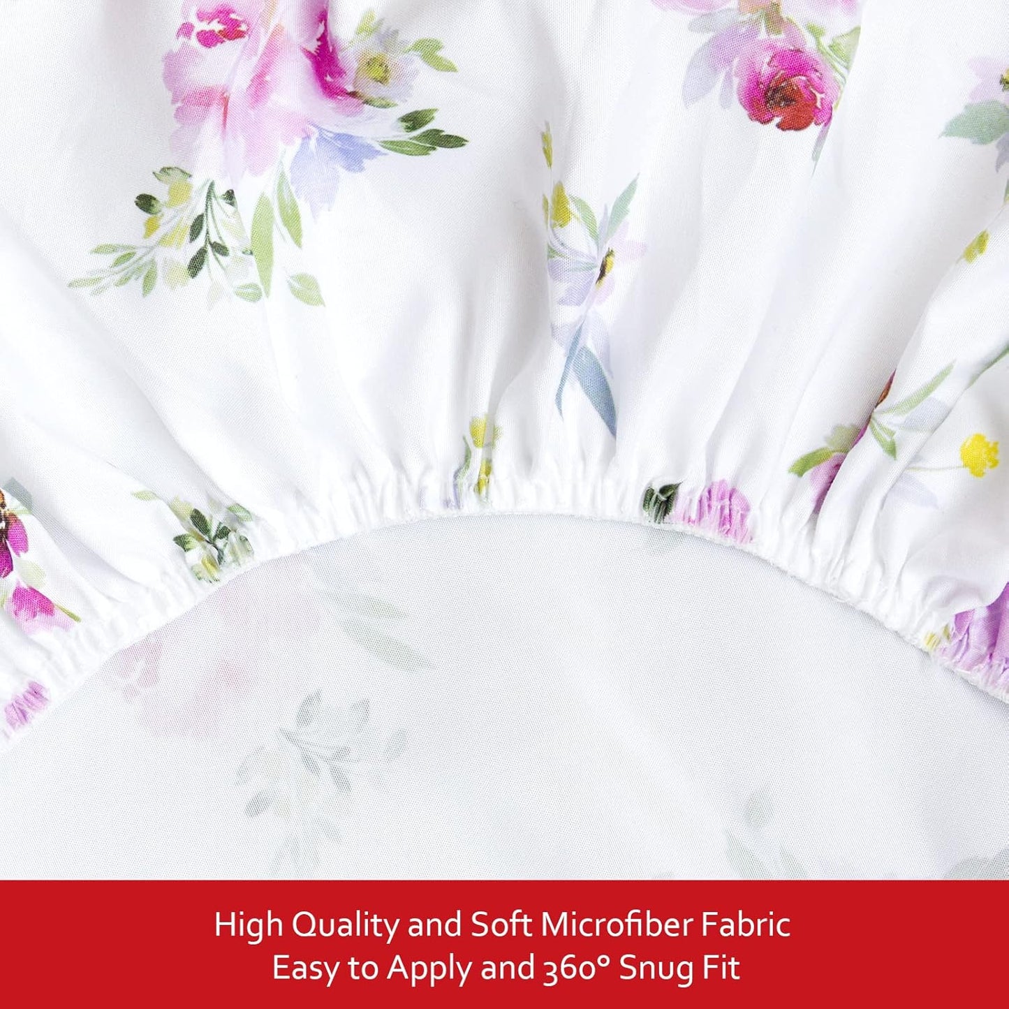 Pack and Play Sheets, 2 Pack Mini Crib Sheets, Stretchy Playard Fitted Sheet, Compatible with Graco Pack n Play, Soft and Breathable Material, Planet & Flower