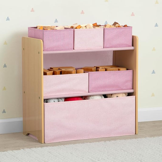Delta Children - GapKids 6 Bin Toy Organizer - Greenguard Gold Certified, Blush Pink