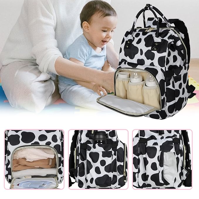 Femuar Diaper Bag Backpack Multifunction Maternity Diaper Bag for Baby Girls & Boys Large Capacity Travel Nappy Bags