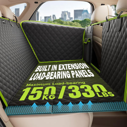 2-in-1 Dog Car Seat Cover for Back Seat, Transform to Passenger Mode - Dog Car Seat, Waterproof, Scratch-resistant, Support to 330lbs, for Outdoor Activities, Travel, to the Vet, for Cars/SUV/Truck