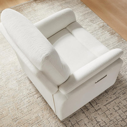 VANOMi Power Recliner Chair Swivel Glider, Electric Rocking Recliner Chairs with USB and Type-C Ports, Nursery Chair Recliner for Living Room, Bedroom, Apartment（Camel）