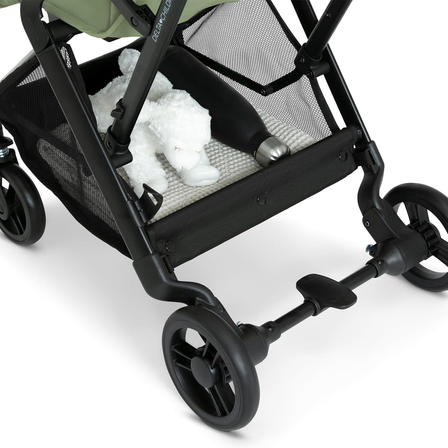 Delta Children Icon Ultra Compact Travel Stroller - Greenguard Gold Certified, Black