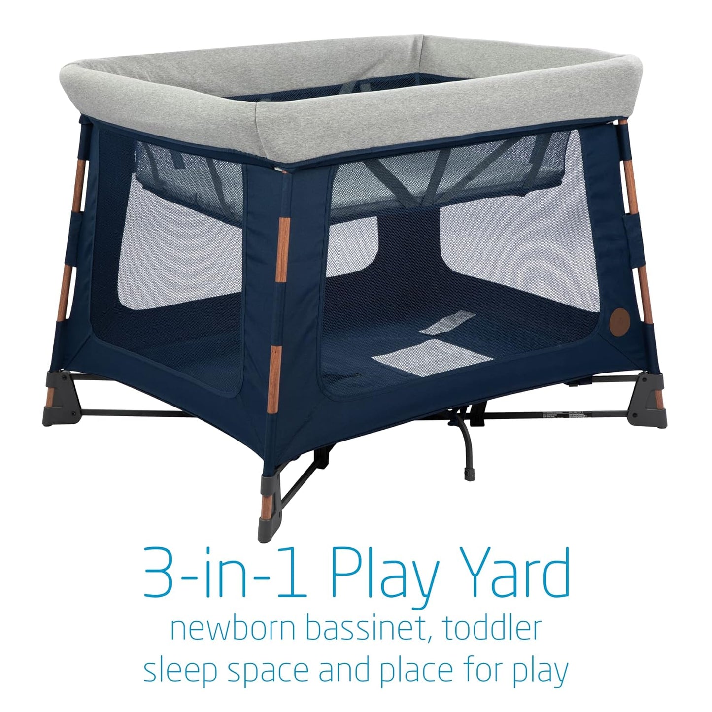Maxi-Cosi Swift Baby Playard with Mat, Baby Playpen, Play Yard with Bassinet, Portable Playpen for Babies and Toddlers, Classic Oat